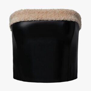 WeWoreWhat Faux Fur Corset Top